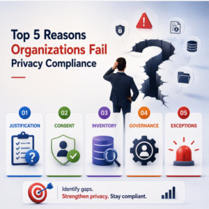 Read more about the article Top 5 Reasons Organizations Fail Privacy Compliance Requirements